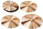 Paiste PST 7 Cymbal Set 1 with 14 HiHats 16 18 Crash 20 Ride Front View